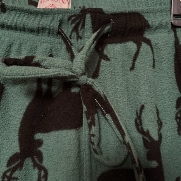 Merona green fleece pajama pants with black deer size xxl - Picture 4 of 5